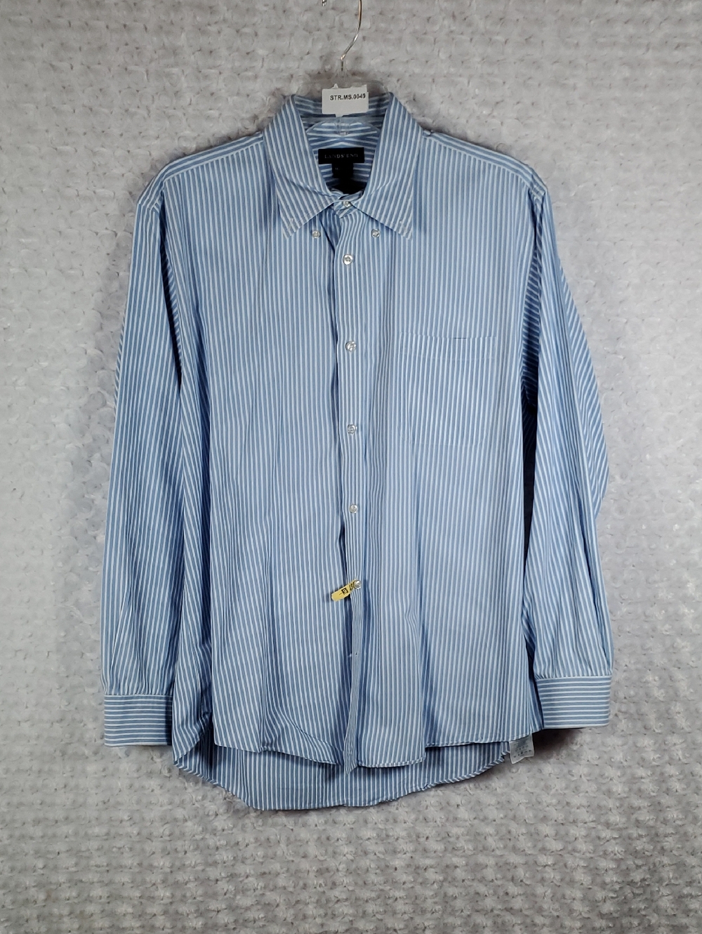 Classic Blue Stripe Button-Down Shirt - Men L